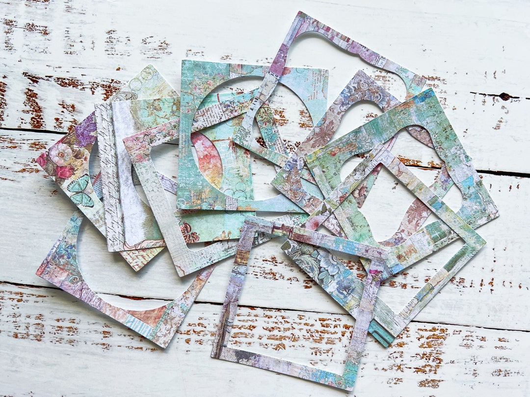 10 Pieces Die Cut Paper Frames, Cardstock Frame, Paper Craft, Square