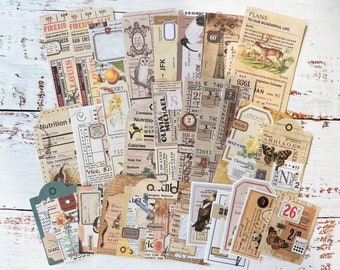 30 Pieces Animal Theme Ephemera Pack, Journaling Paper, Vintage Junk Journal Paper, Scrapbooking, Collage
