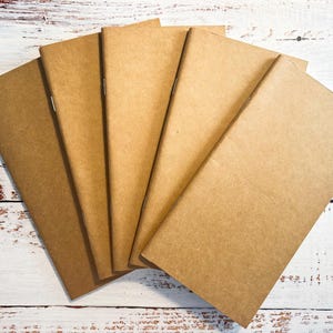 TN Leather Notebook Refill: Blank, Lined, Craft Paper (22 CM X 12 CM)