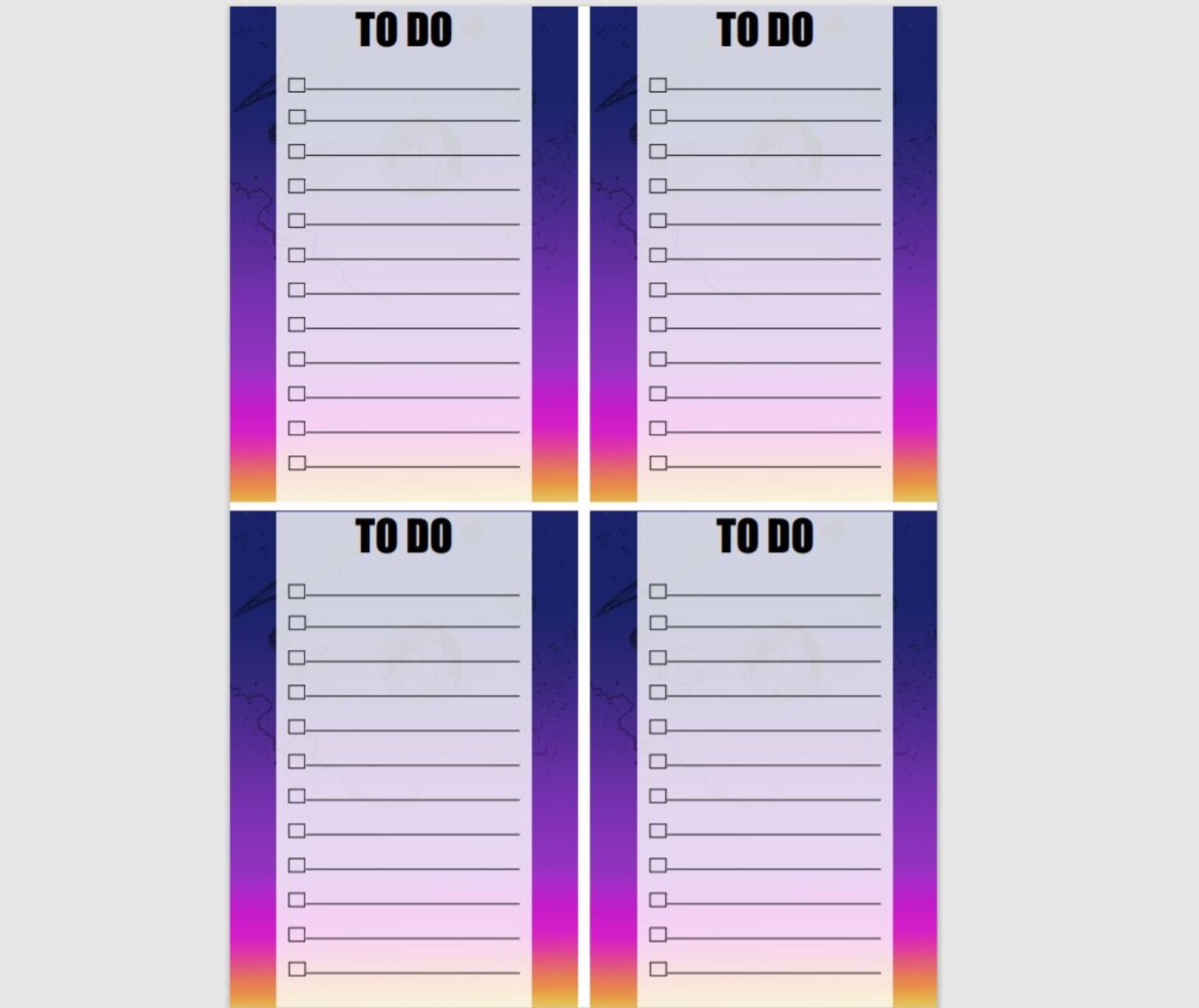 Digital interactive / printable TODO List Etsy