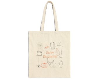 trick or treat bag, halloween tote, cute tote, vintage tote bag, fall tote bag, reusable grocery bag, tote bag design, tote bag aesthetic