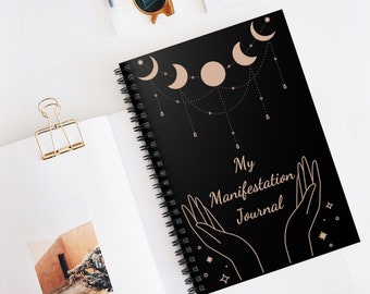 manifesting journal, gratitude journal, personalized manifestation journal, personalized gift for her