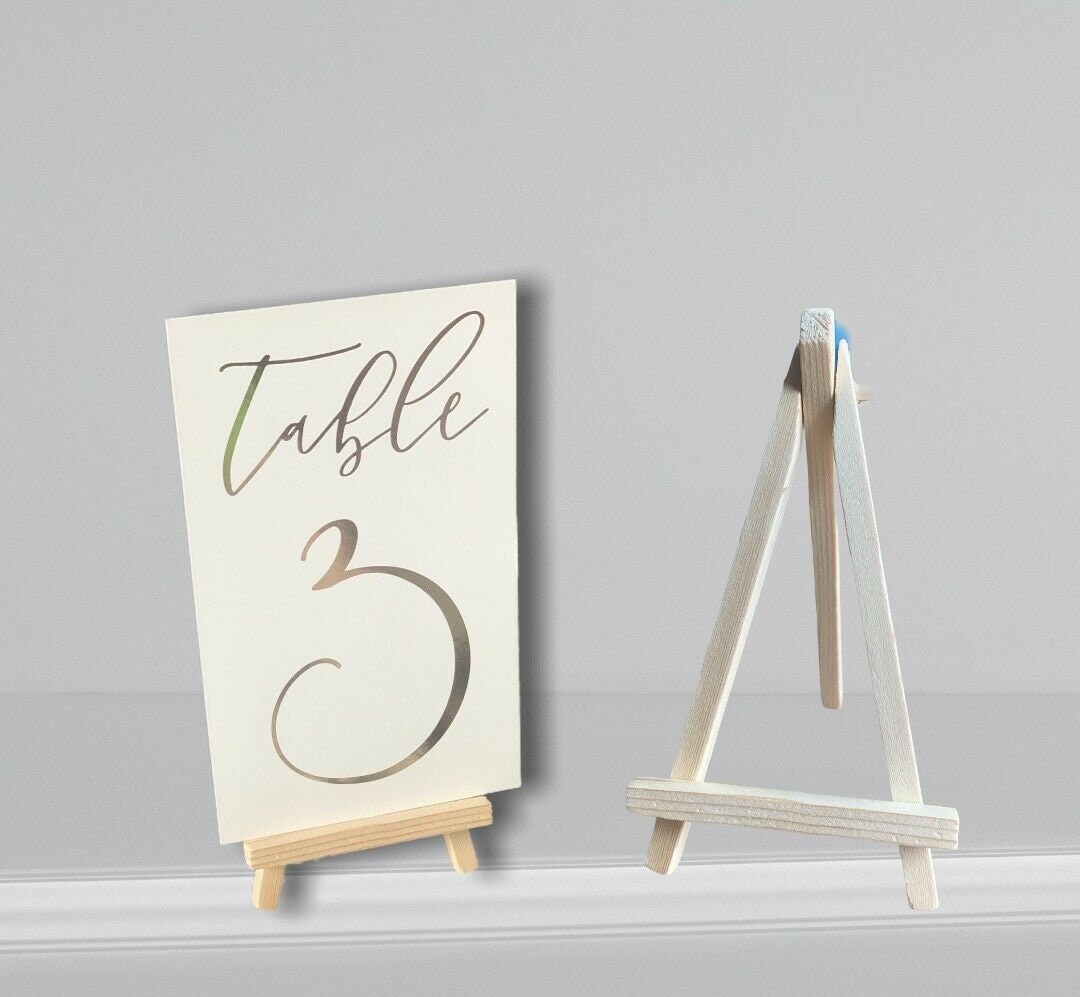 Wedding Table Number Holders Rustic Mini Easels Table Decor Etsy