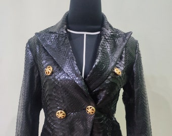 Casual Snakeskin Blazer Jacket for Women
