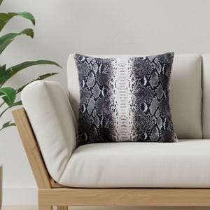 Genuine Python Snakeskin Sofa Cushion Covers: Exotic Leather Throw Pillow Living Room Decor