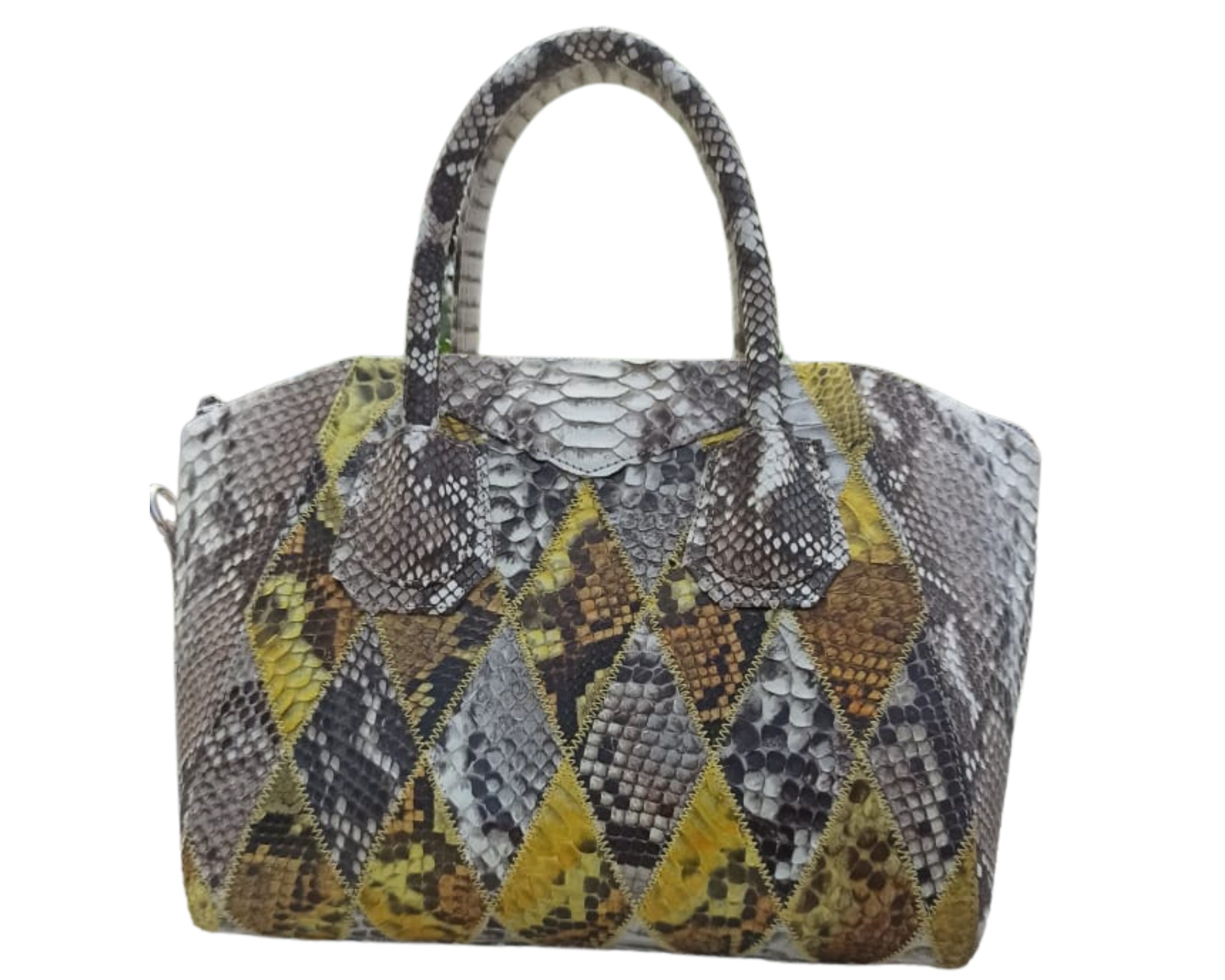 Crossbody Snakeskin Python Diamond Shape Handbag - Etsy