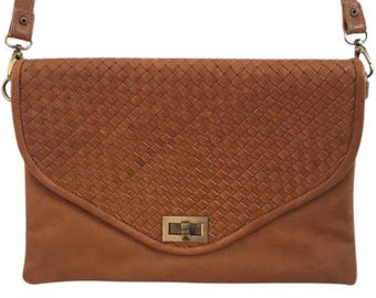 Casual Women Crossbody Woven Leather Bag
