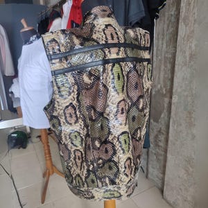 Genuine Python Snakeskin Motorcycle Leather Vest 5