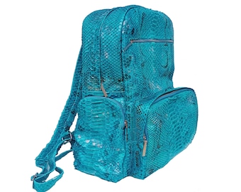 Real Snakeskin Travel Leather Backpacks
