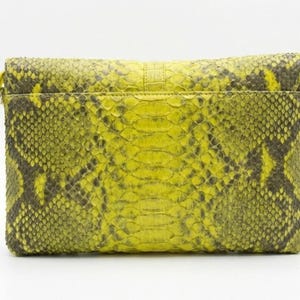 Genuine Python Snakeskin Leather Shoulder Bag: Handmade Designer Purse