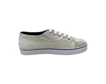 Custom Snakeskin Low Top Sneakers Shoes