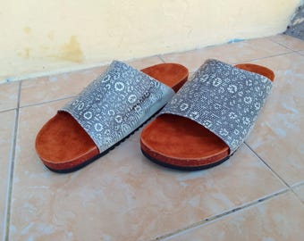 Genuine Lizard Slide Leather Sandals