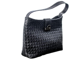 French Style Inspired Leather Woven Bag - Fashionable & Functional