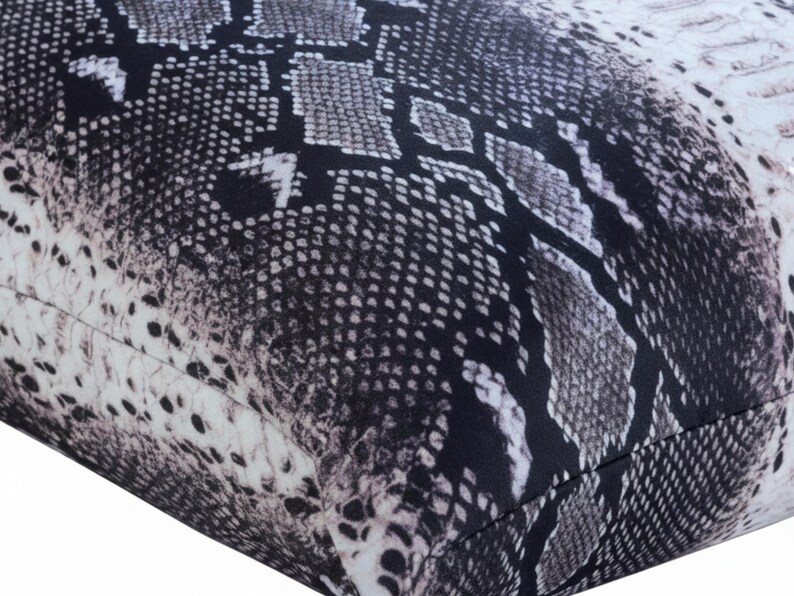 Genuine Python Snakeskin Sofa Cushion Covers: Exotic Leather Throw Pillow Living Room Decor