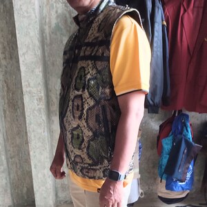 Genuine Python Snakeskin Motorcycle Leather Vest 4