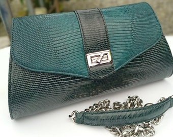 Lizard Skin Crossbody Strap Handbag, Women Evening Dress Purse, Gift for Birthday Bridesmaids