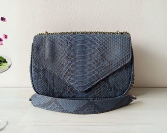 Casual Python Snakeskin Sling Bag Purse