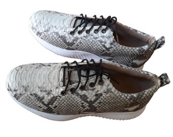 Genuine Snakeskin Sneakers Shoes