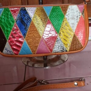 Python Snakeskin Textured Shoulder Bag Pattern