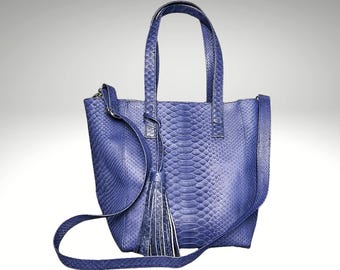 Multi-functional Snakeskin Shopper Tote Bag for Mother