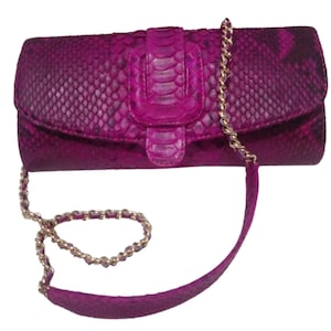 Rosa Schlangenleder Clutch Hochzeit Geldbörse