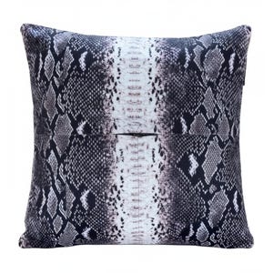 Genuine Python Snakeskin Sofa Cushion Covers: Exotic Leather Throw Pillow Living Room Decor
