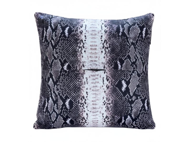 Genuine Python Snakeskin Sofa Cushion Covers: Exotic Leather Throw Pillow Living Room Decor