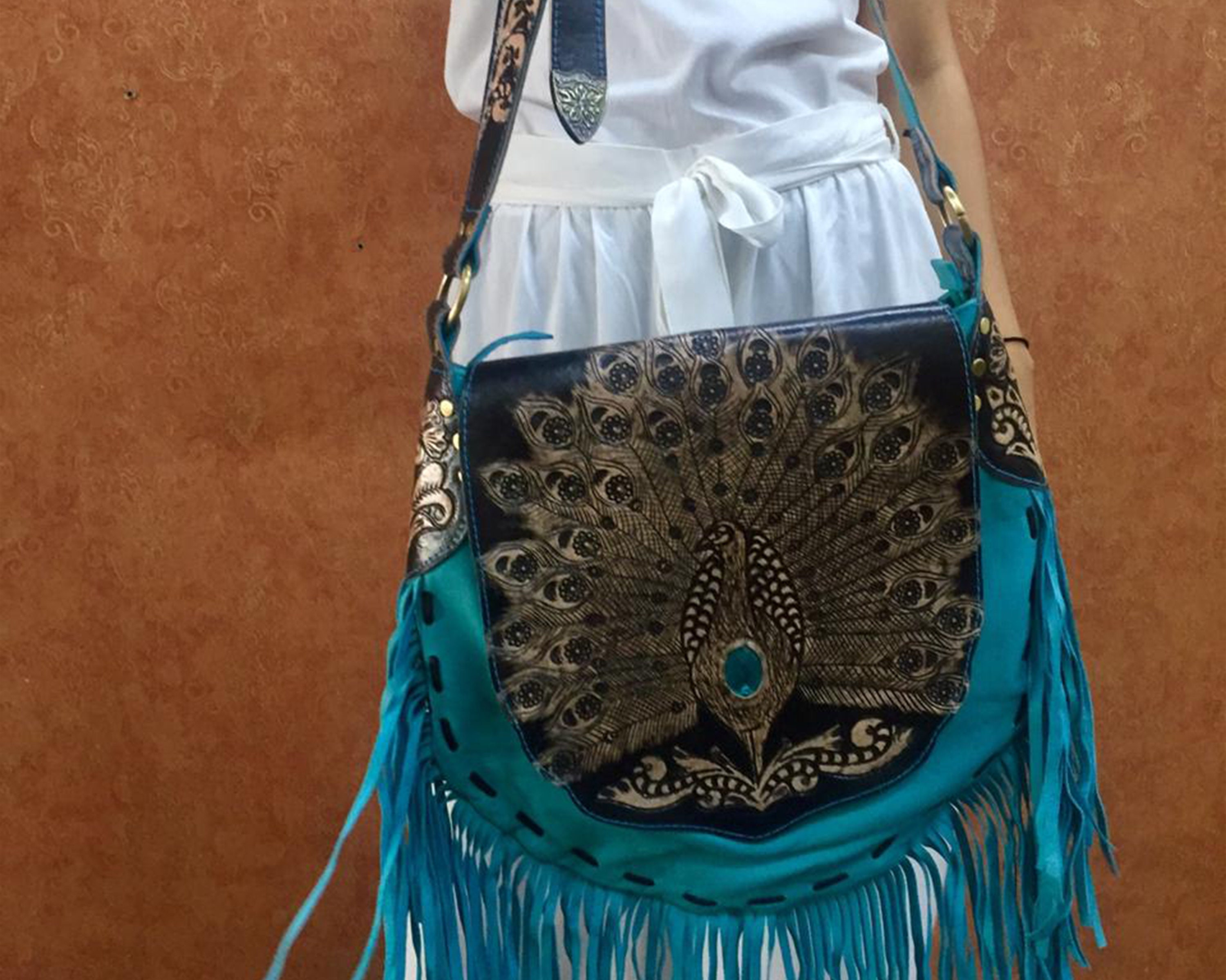 Turquoise Heart Fringe Purse – Sierra Design Studio