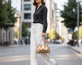 Genuine Python Snakeskin Bag for Women: Handmade Exotic Leather Purse