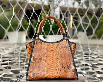 Genuine Python Snakeskin Designer Tote Bags