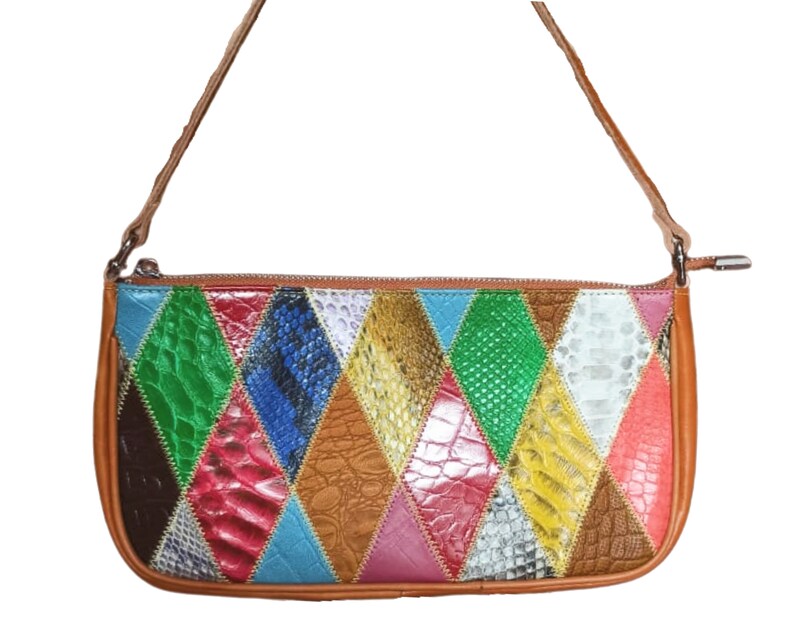 Python Snakeskin Textured Shoulder Bag Pattern