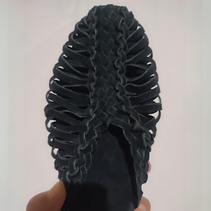 Handwoven Suede Leather Sandals Slip On Style