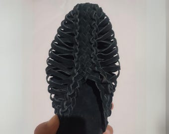 Handwoven Suede Leather Sandals Slip On Style