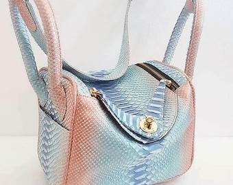 Lindy Bag Organizer Purse - Genuine Python Snakeskin