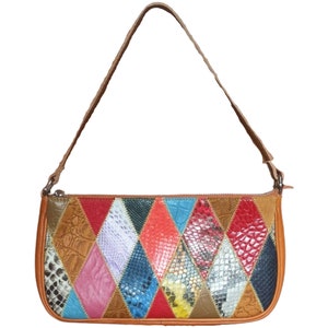Python Snakeskin Textured Shoulder Bag Pattern