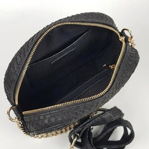 Genuine Python Snakeskin Shoulder Bag for Women: Black, Brown, White, Pink Exotic Purse