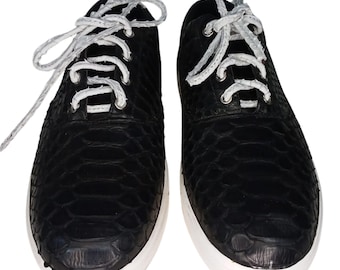 Genuine Snake Skin Sneakers Walking Shoes