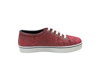 Snakeskin Low Top Platform Sneakers Shoes
