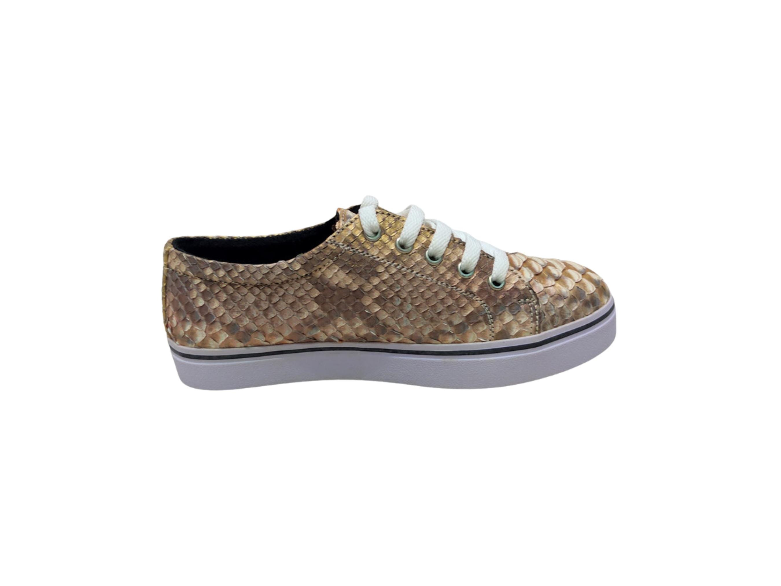 Fashion Snakeskin Low Top Sneakers Shoes