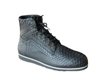 Snake Skin Sneakers Boots