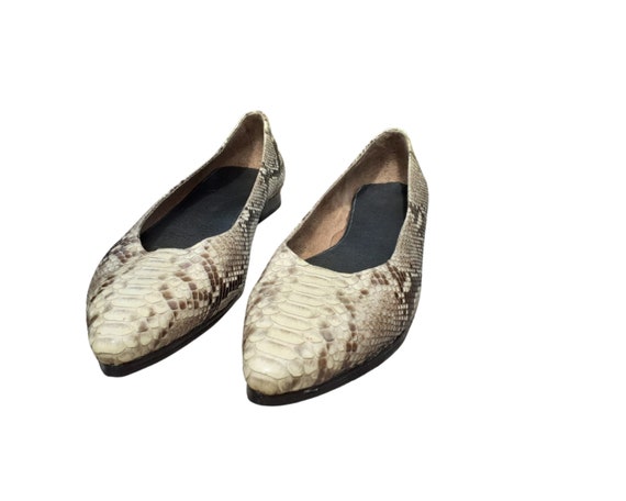 Genuine Snakeskin Pointy Toes Flats Shoes for Women Etsy Australia