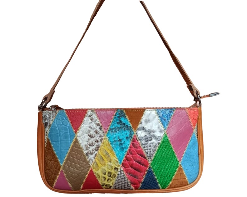 Python Snakeskin Textured Shoulder Bag Pattern