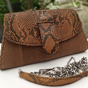 Schlangenhaut Crossbody Strap Handtasche, Frauen Abendkleid Geldbörse, Geschenk für Geburtstag Hochzeit