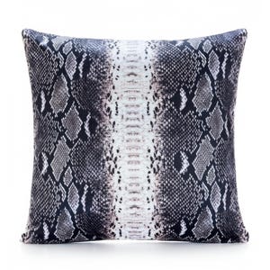 Genuine Python Snakeskin Sofa Cushion Covers: Exotic Leather Throw Pillow Living Room Decor