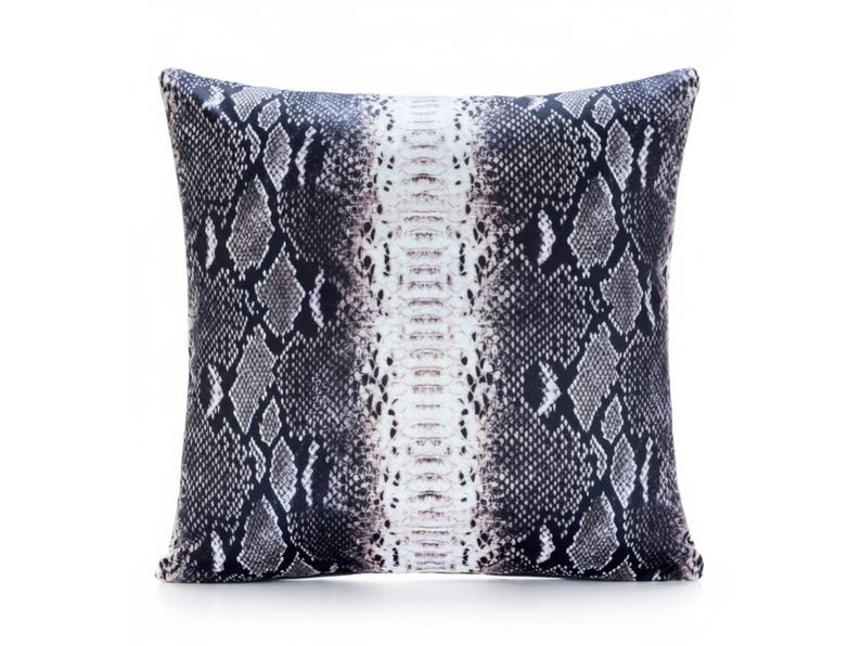 Genuine Python Snakeskin Sofa Cushion Covers: Exotic Leather Throw Pillow Living Room Decor