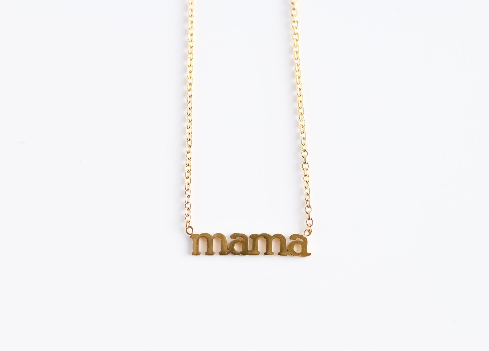 Mama Necklace 18K Gold Plated Etsy