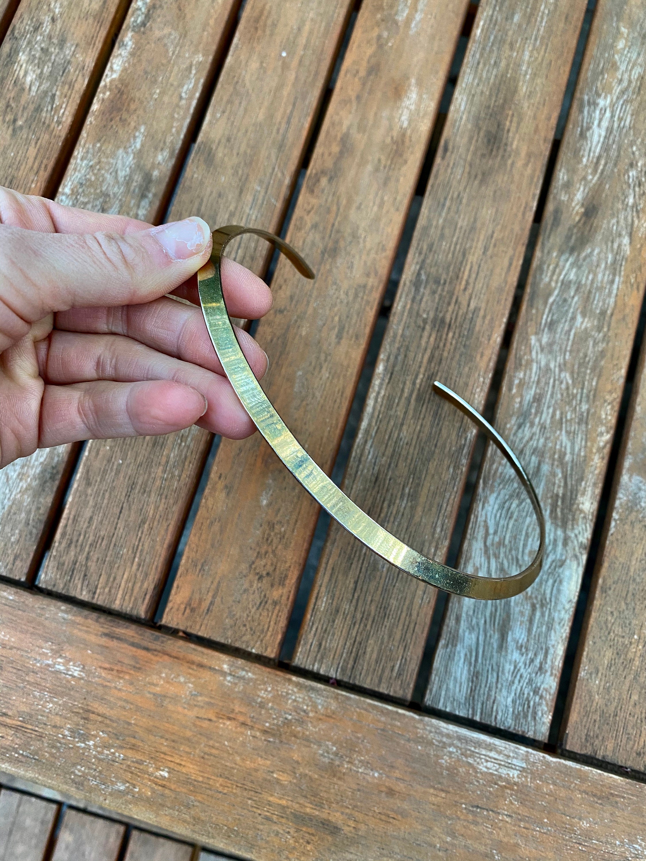 Vintage Gold Brass Choker Necklace perfect summer accessory Etsy