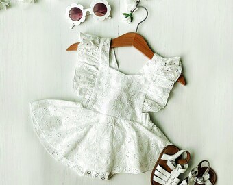 white frill frock for baby girl