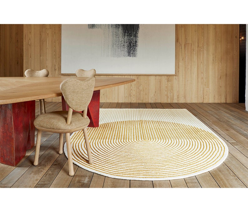 Handmade irregular shape hand tufted oval Rug 100% Woolen rug 2x3 3x5 4x6 5x8 6x9 7x10 8x10 9x12 for living room,home,guest room,bedroom.. image 1