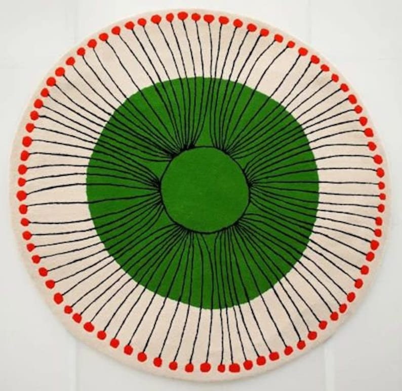 Vibrant Color Round Rug Hand Tufted Designer Round Rug Multi Etsy